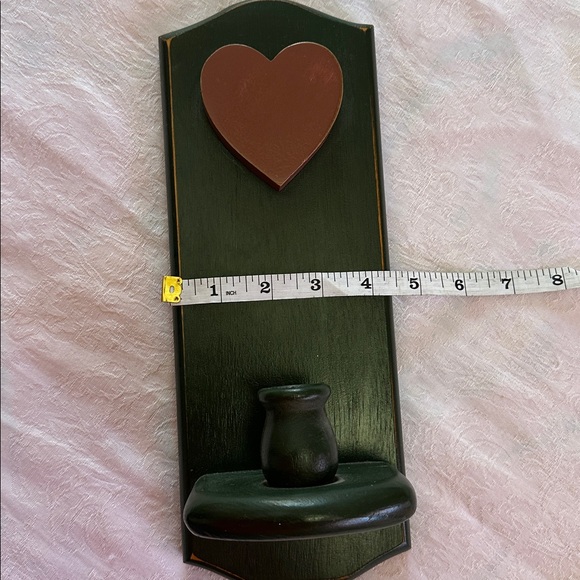 Amish Candle Shelf Vintage Timeworn Heart American Heirloom Sconce - Picture 5 of 7